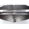 Tilting cooker with stirrer