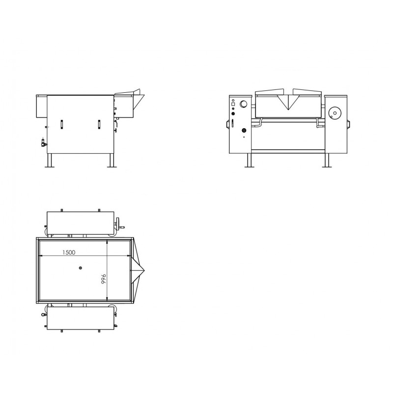 Tilting rectangular pan SFP