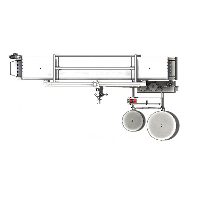 Fryer for continuously pouring hot oil ShowerFry