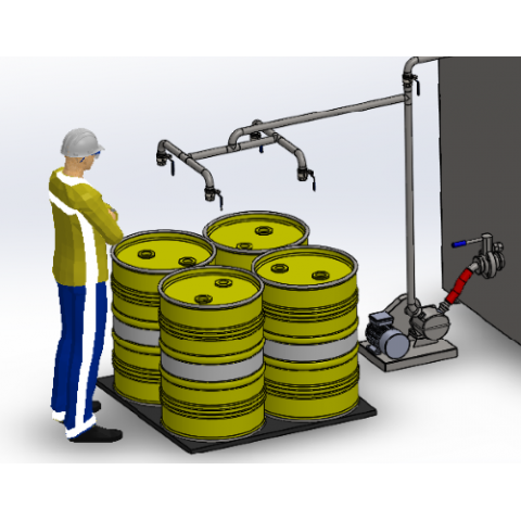 Honey filling / dosing station with a pump