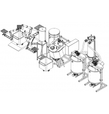 Ligne de production pour la fabrication de pâtes à tartiner au chocolat