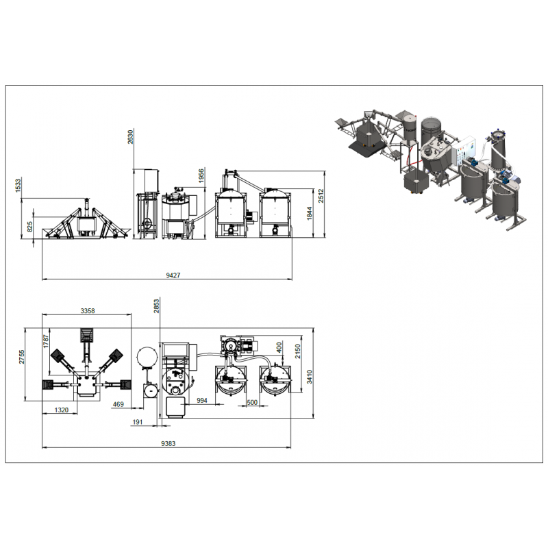 Chocolate spreads production line