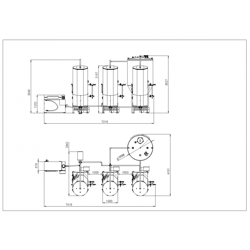 Gecondenseerde melk van melkpoederproductiecomplex
