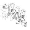 Equipment for the production of condensed milk from powdered milk