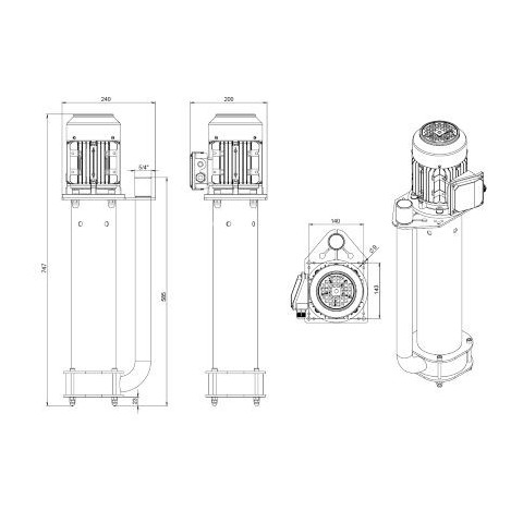 Hete oliepomp voor industriële friteuses