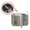 Round boiling cooker with a mixer