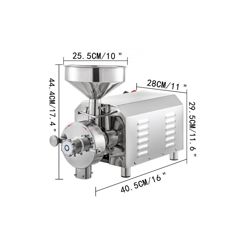 Compact grinder for gastro kitchens