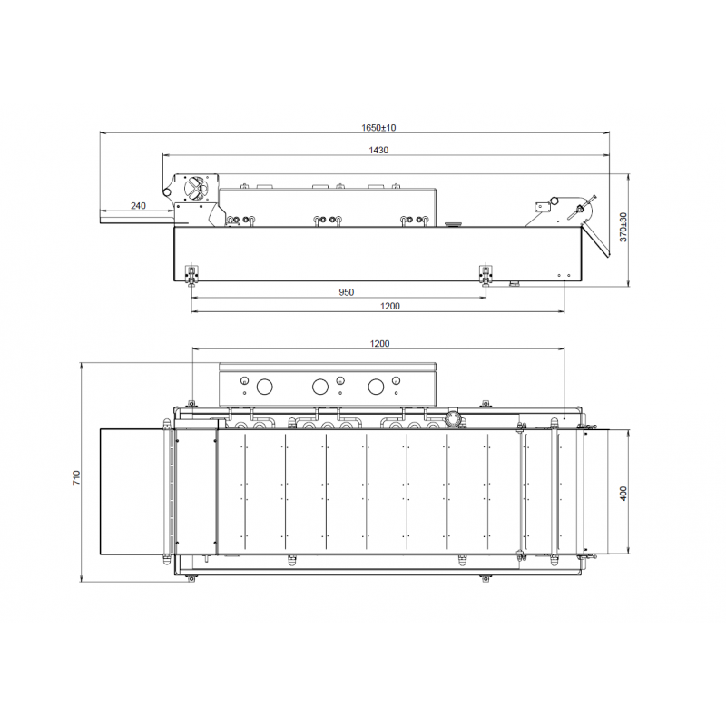 Durchlauffritteuse 400/1100/12