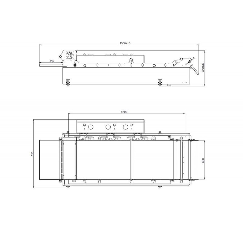 Second pressure conveyor for the modular fryer 400/1100/12 - additional module