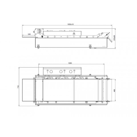 Segundo transportador de pressão para a fritadeira modular 400/1100/12 - módulo adicional