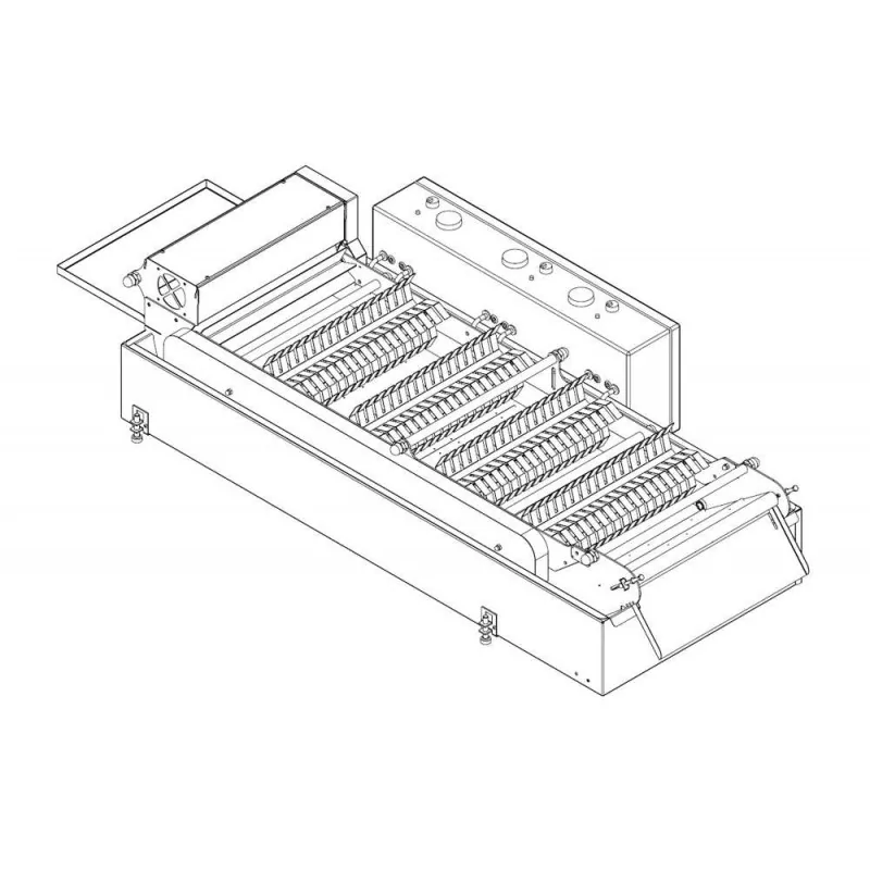 Paddle conveyor module for the universal fryer 400/1100/12