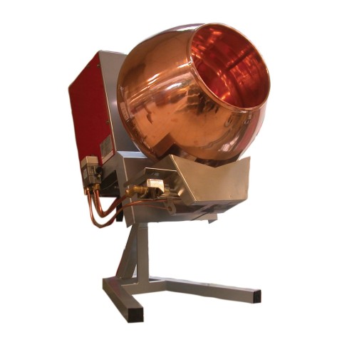 Chocolate panning machine for nuts