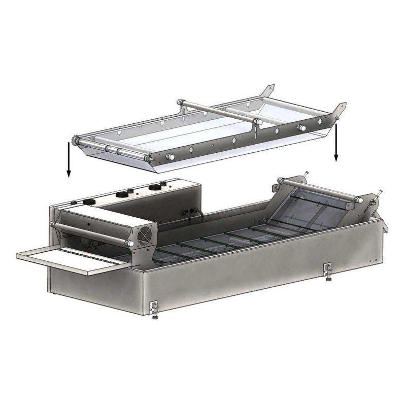 Compact conveyor deep fryer Compact conveyor deep fryer