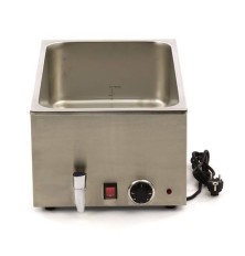 Water heating bath with a tap