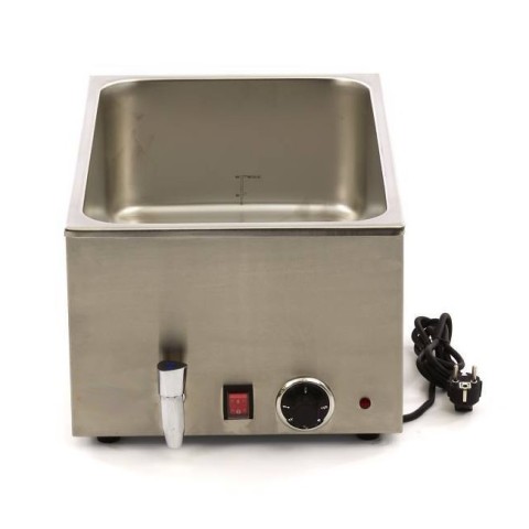 Water heating bath with a tap