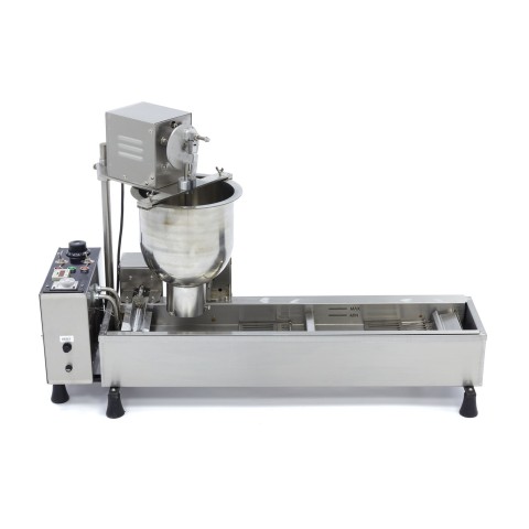 Automatic donut forming and frying machine