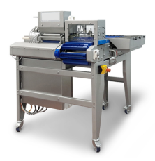 Skewering machine for meat