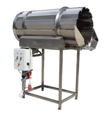 Fried snack coating and seasoning machine