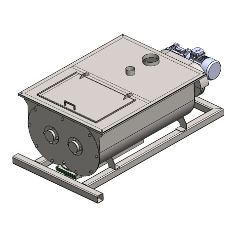 Twin shaft ribbon / paddle mixer