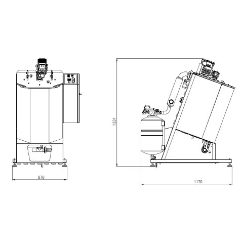 Evaporatore sottovuoto da 100 l