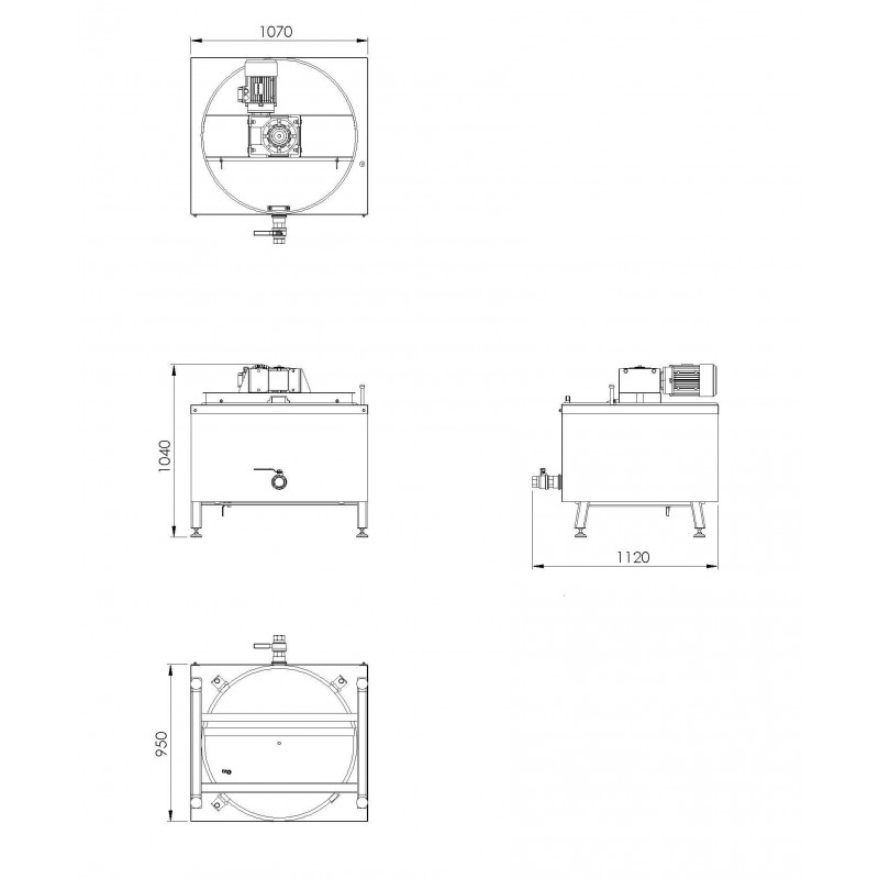 Cuiseur atmosphérique basculant HKNS 300