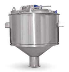 Mixer with a conical bottom VCM