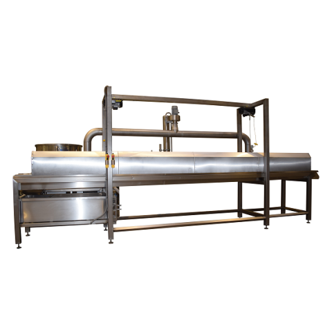 Continuous oil pouring fryer