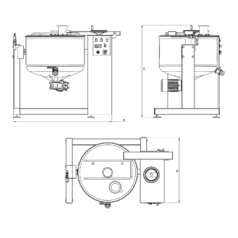 Cooking boiler with a stirrer HSM 300