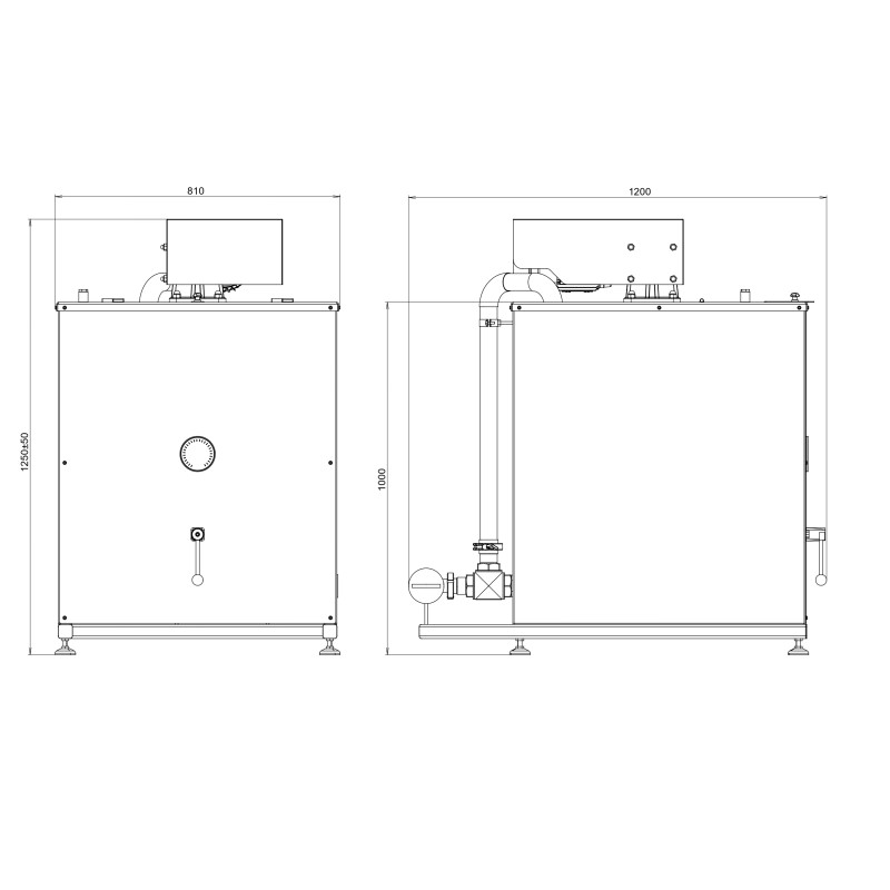 Electric thermal oil jacketed cooker STM