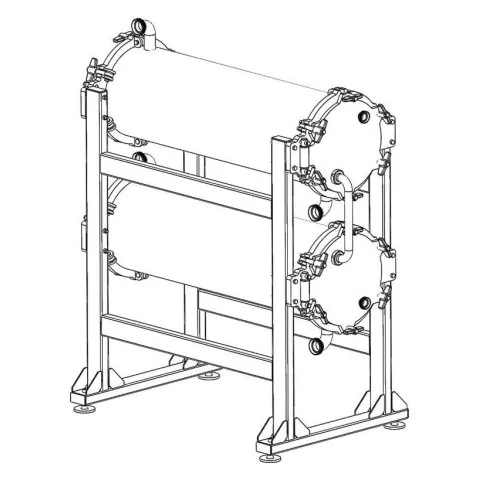 Tube pasteurizer technical drawing