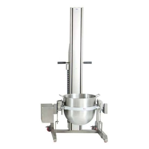 Lifting station for planetary mixer bowls