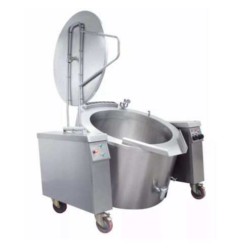 Gas powered tilting boiling pan 550L