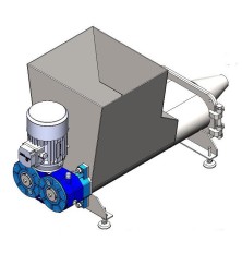 Screw feeder hopper for viscous mixtures