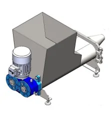 Screw feeding pump for viscous products