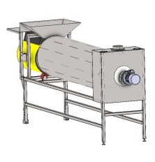 Machine de refroidissement continue à tambour pour céréales et graines