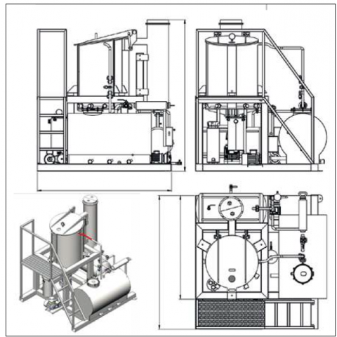 Vacuum fryer VF-350 E NORMIT schema