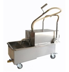 Mobile fryer filtering system