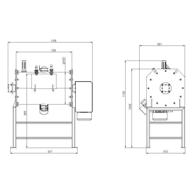 Ploughshare mixer for mixing and granulating loose products