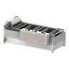 Compact continuous fryer for chips, tortillas, french fries
