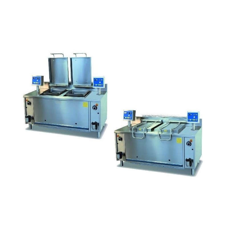 Automatic double-basket cooking boiler