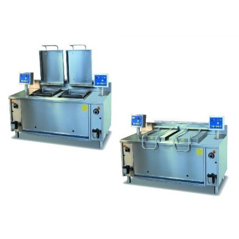 Automatic double-basket cooking boiler