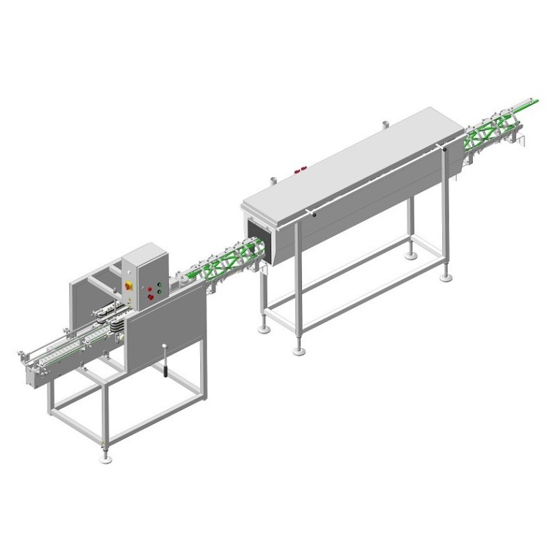 Washing and rinsing tunnel for sterilizing bottles