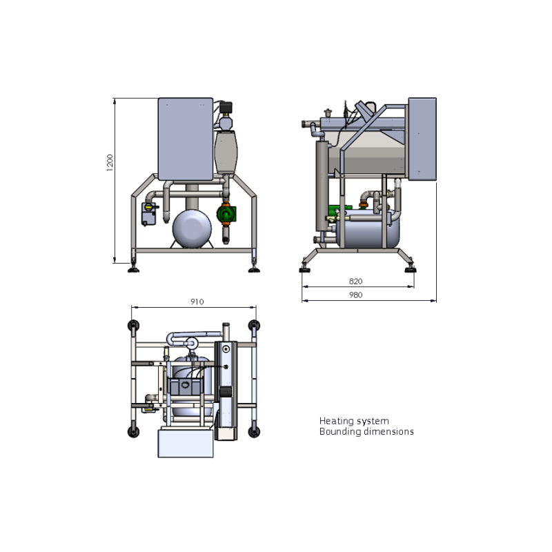 Electrical flow heater MIP