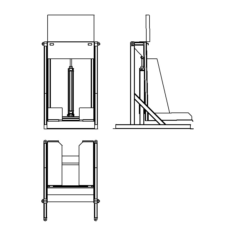 Basculante para sacos grandes com elevador pneumático VBB