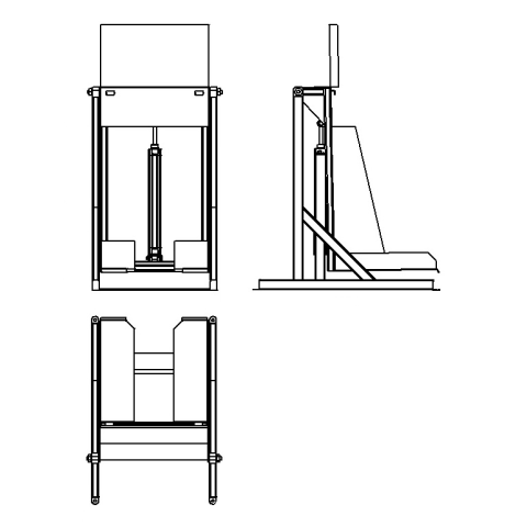 Basculante para sacos grandes com elevador pneumático VBB