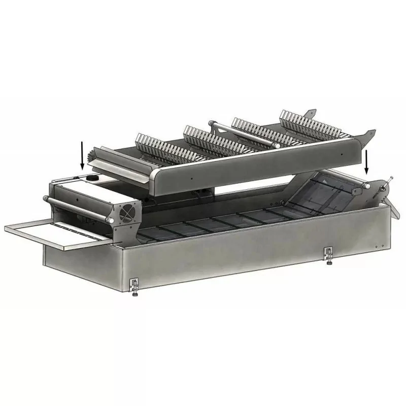 Small conveyor fryer for chips and snacks