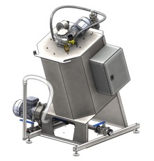 Vacuum unit for making milk-based ice cream mixtures 100L