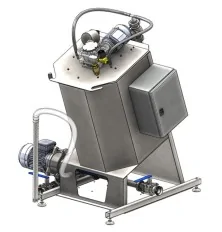 Vacuum unit for producing milk-based ice cream mixture 100L