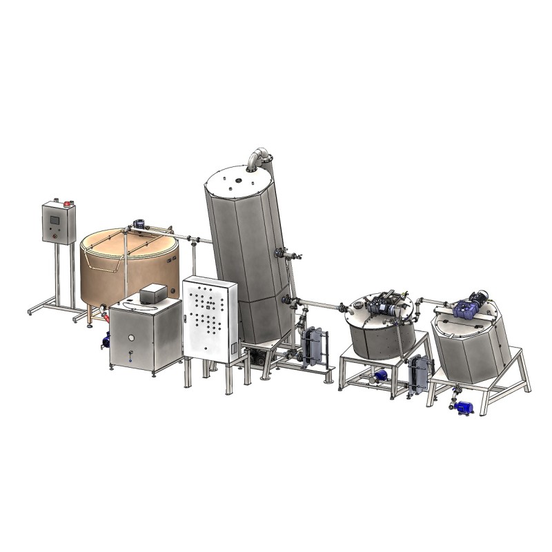 Equipment for the production of condensed milk