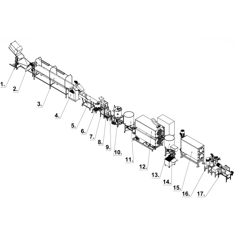 Apple puree production line